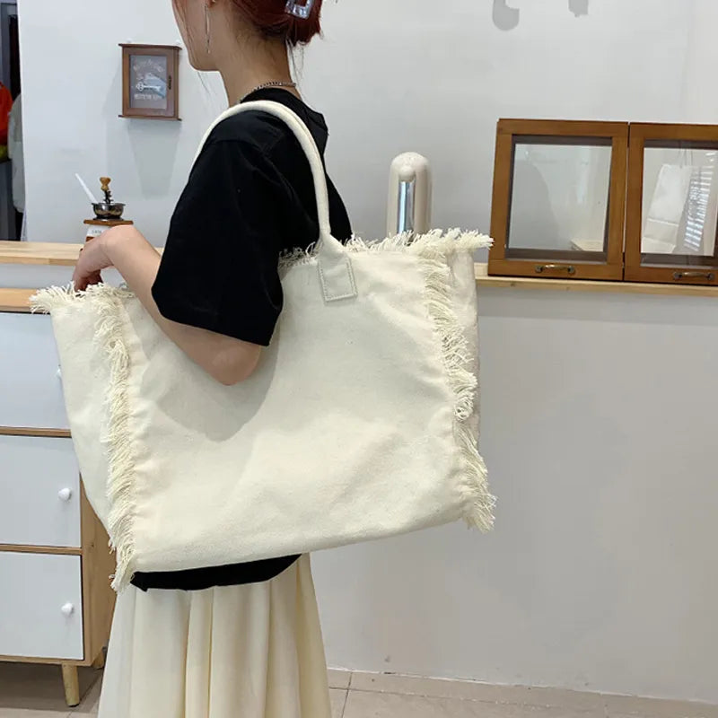 Hills Large Canvas Tote