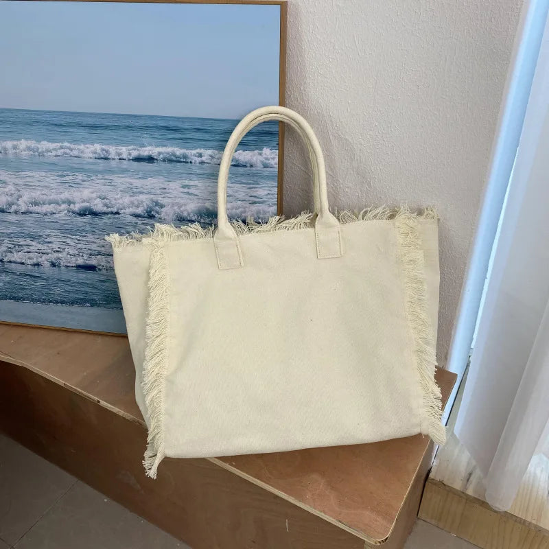 Hills Large Canvas Tote