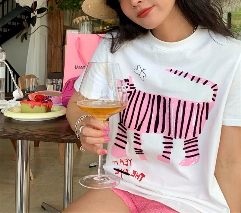 Hot Pink Tiger T-shirt